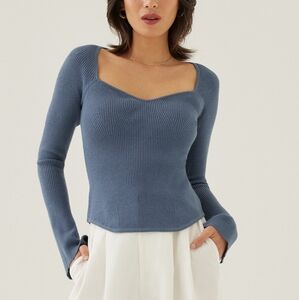 NWT Love Bonito Holly Sweetheart Knit Top